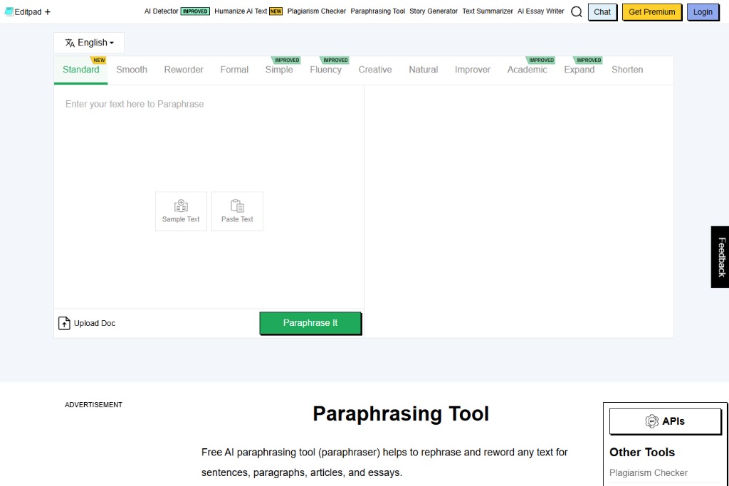 Paraphrasing Tool by Editpad image